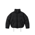 OUAT(オーユーエーティー) 2026FW OFFICE PUFFER ウールキュプラダウンジャケット ブラック フロント（フードなし）