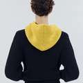 OUAT(オーユーエーティー) 2026FW META KNIT PARKA ローゲージニットフライトパーカー ブラック 着用イメージ バック