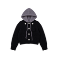 OUAT(オーユーエーティー) 2026FW META KNIT PARKA ローゲージニットフライトパーカー ネイビー フロント