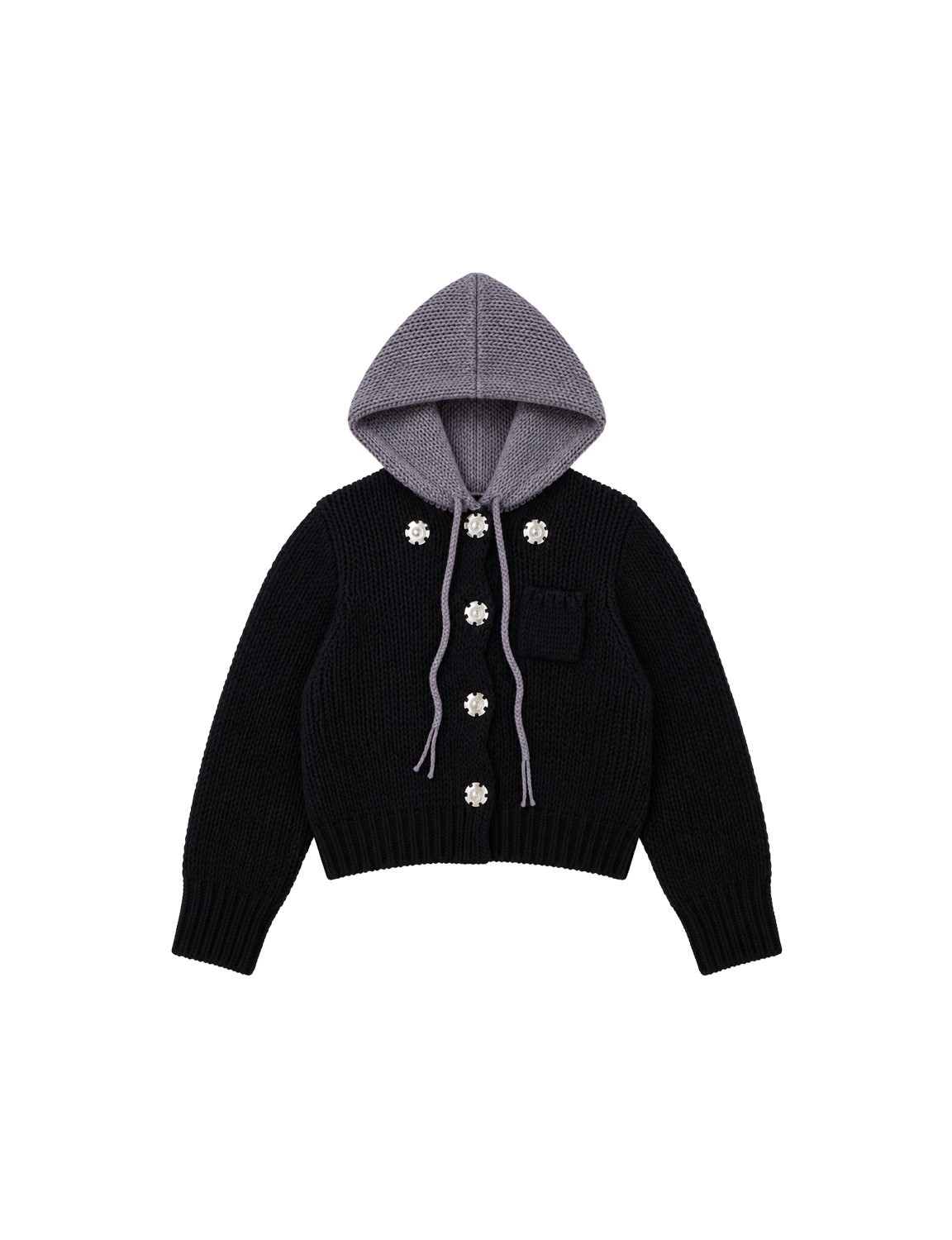 OUAT(オーユーエーティー) 2026FW META KNIT PARKA ローゲージニットフライトパーカー ネイビー フロント