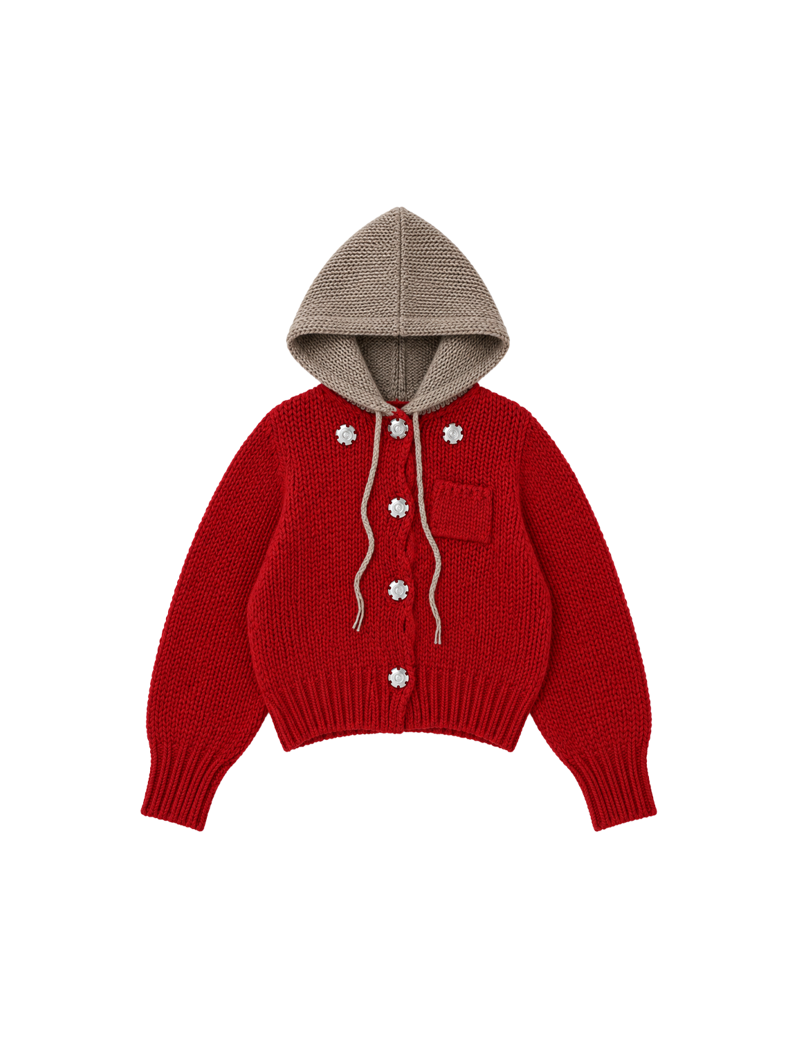 OUAT(オーユーエーティー) 2026FW META KNIT PARKA ローゲージニットフライトパーカー レッド フロント