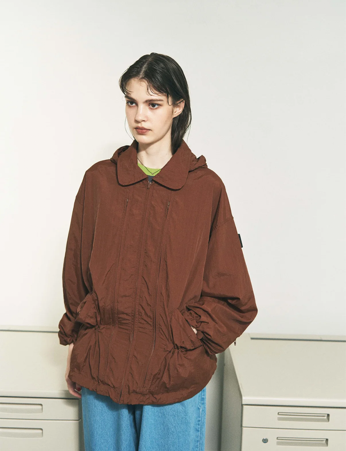 CRUSHED NYLON FULL PACK JACKET