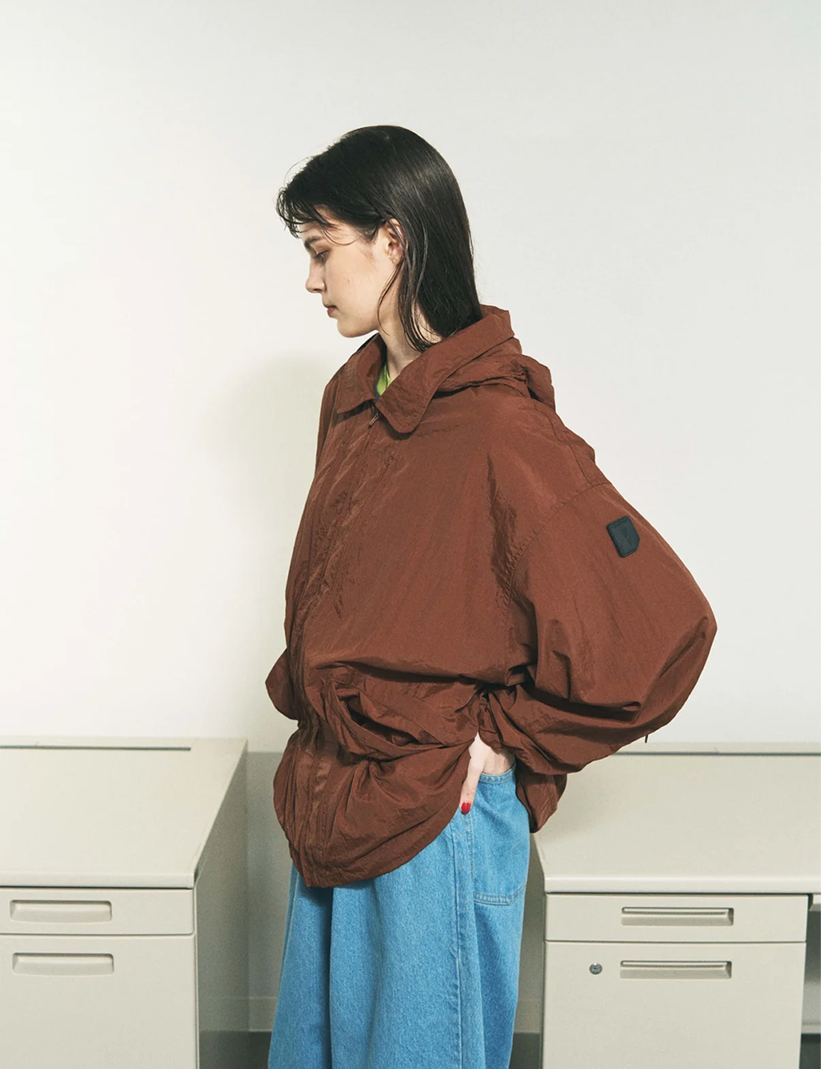 CRUSHED NYLON FULL PACK JACKET