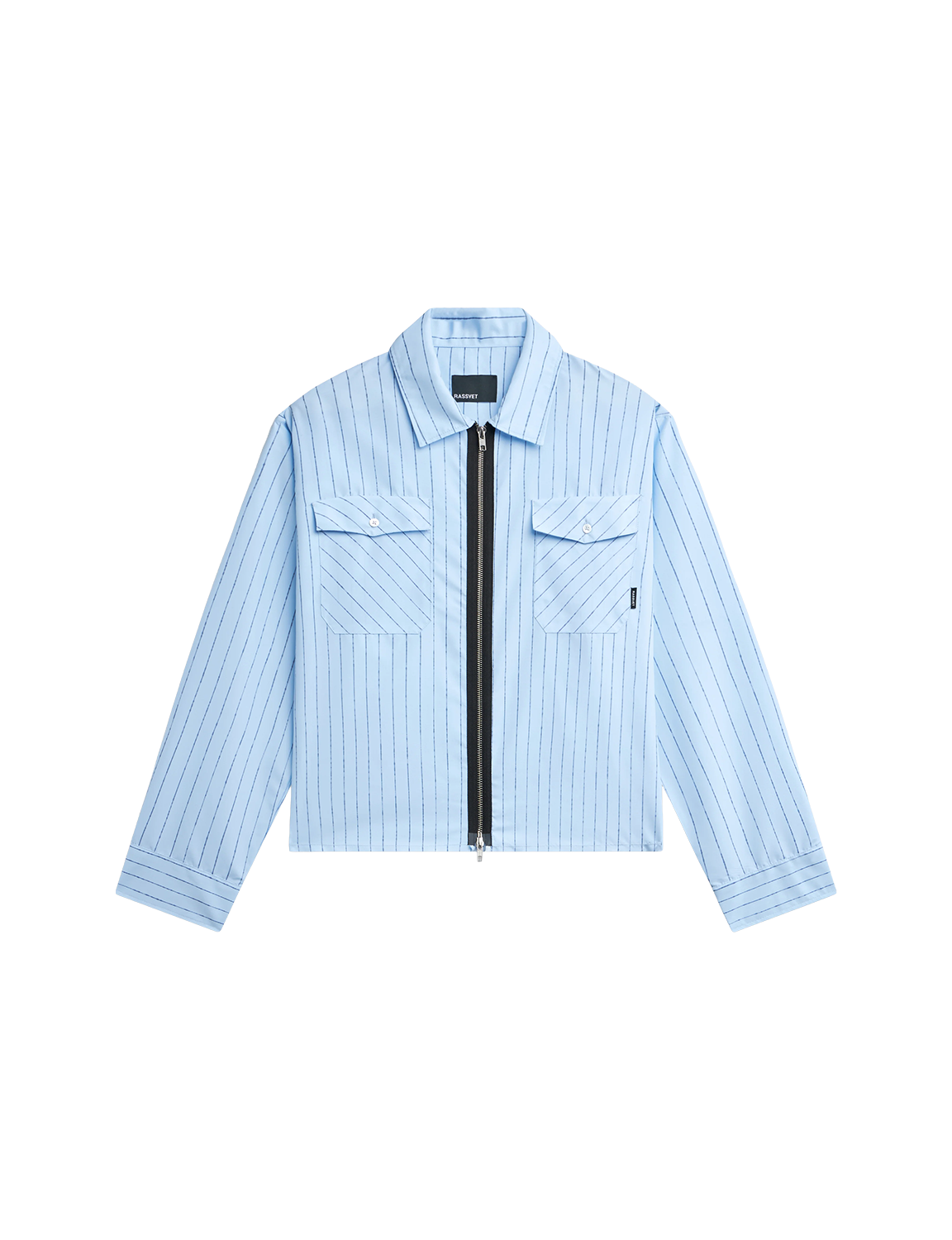 RASSVET STRIPED LOOSE ZIP SHIRT (image 1)