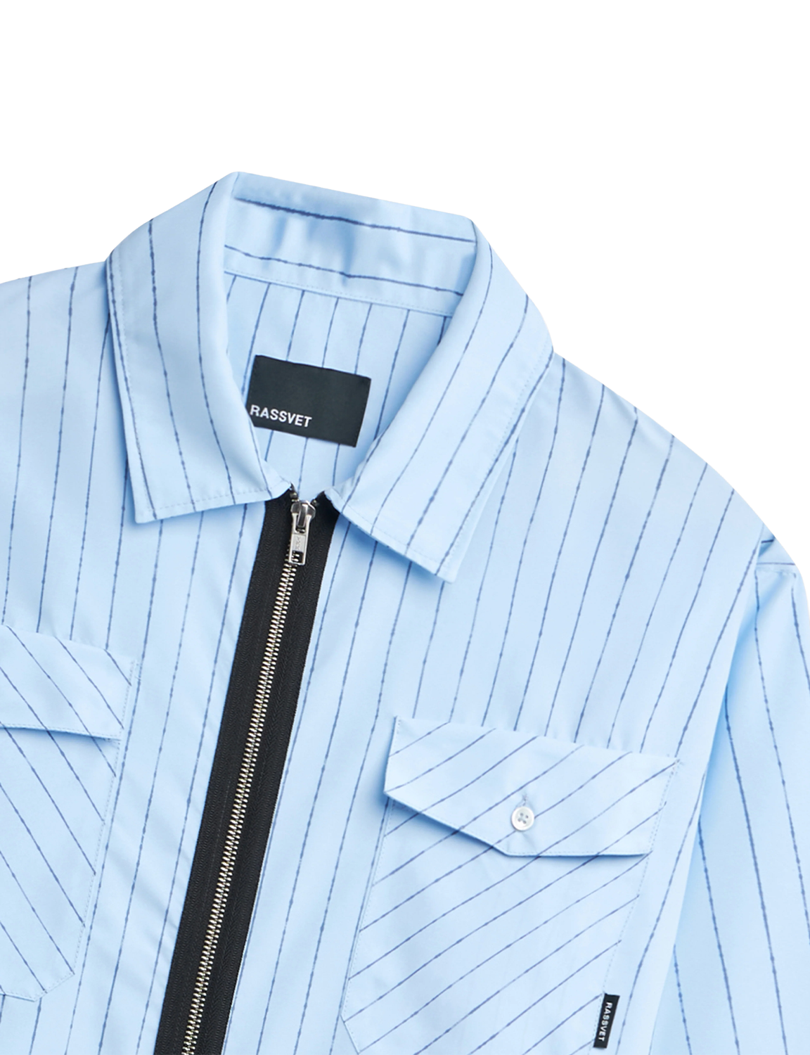 RASSVET STRIPED LOOSE ZIP SHIRT (image 3)