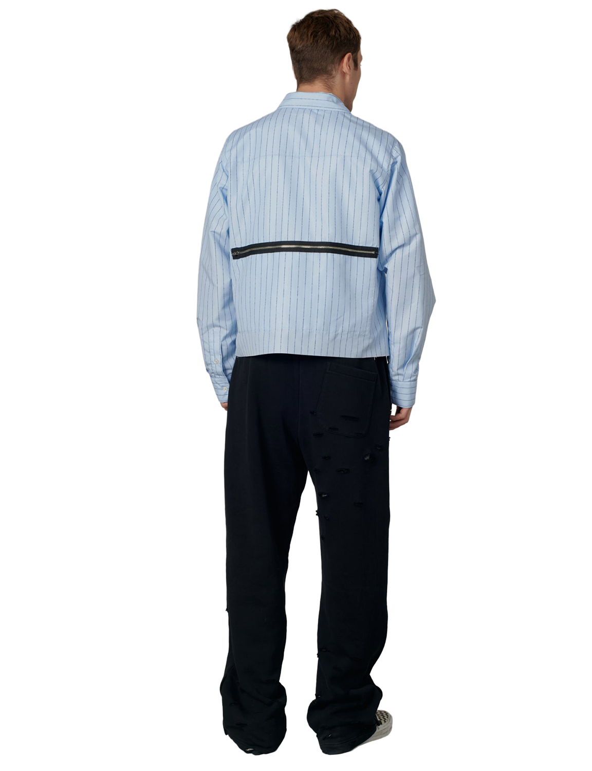 RASSVET STRIPED LOOSE ZIP SHIRT (image 6)