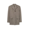 Séfr(セファー) 2026FW High Buttoned Blazer ウールオーバーサイズブレザー ベージュメランジ フロント