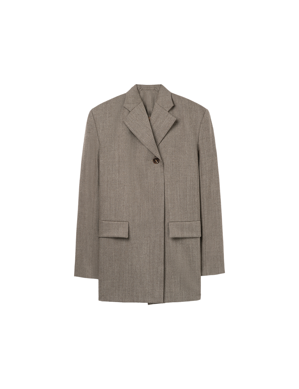 Séfr(セファー) 2026FW High Buttoned Blazer ウールオーバーサイズブレザー ベージュメランジ フロント