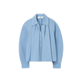 Séfr(セファー) 2026SS Pleated Shirt コットンポプリンプリーツシャツ ライトブルー フロント