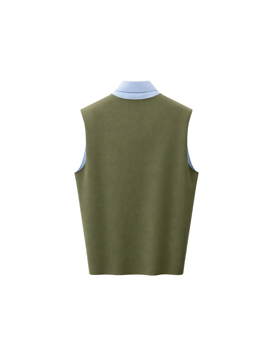 DOUBLE COLLAR TAILORED SLEEVELESS TOP