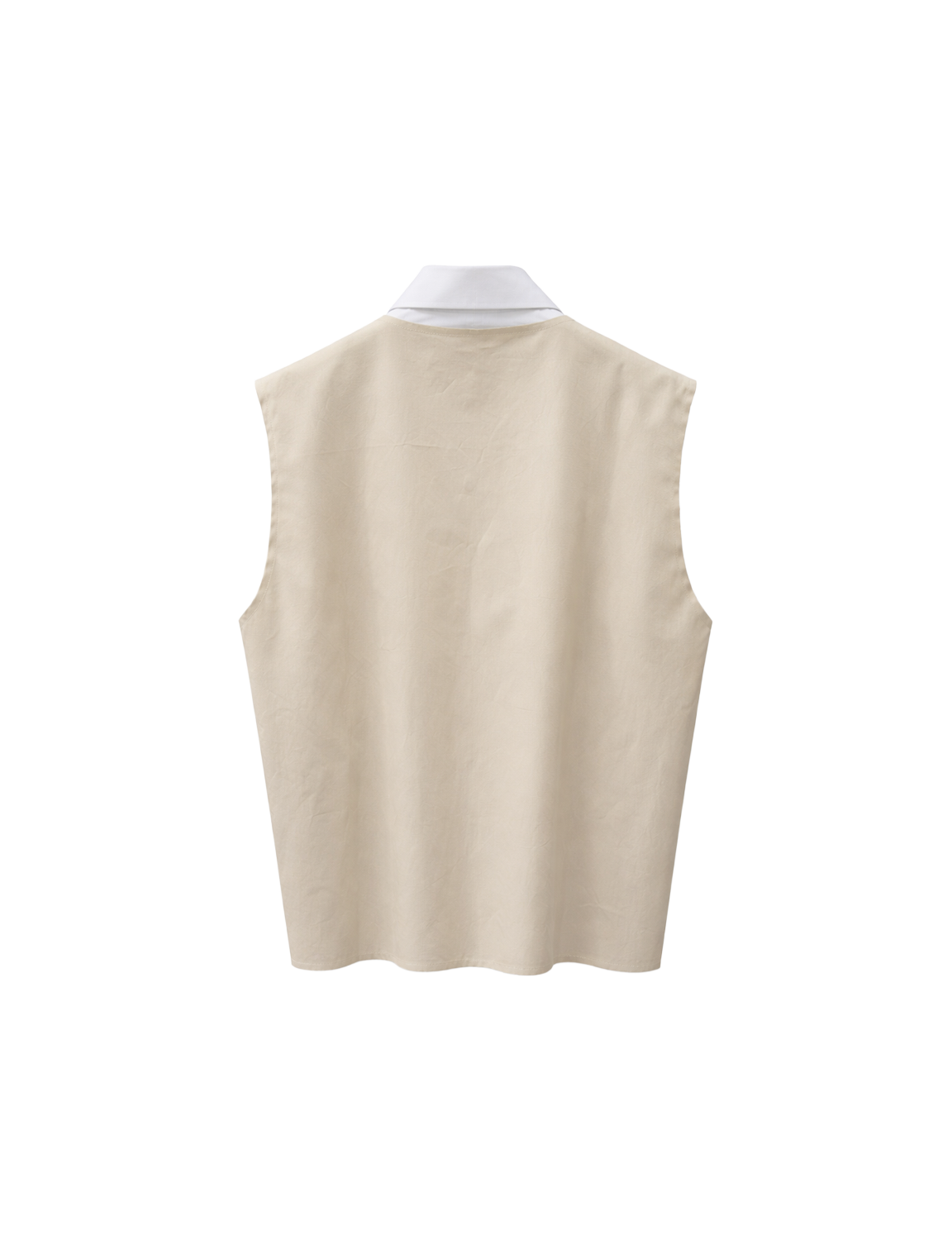 DOUBLE COLLAR SLEEVELESS TOP