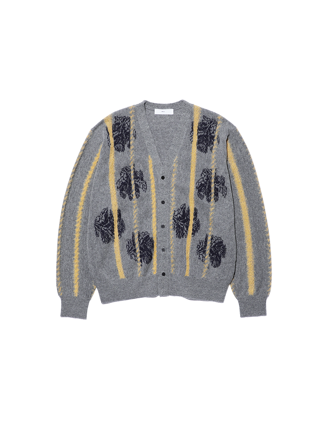 TOGA VIRILIS STRIPE JACQUARD KNIT CARDIGAN
