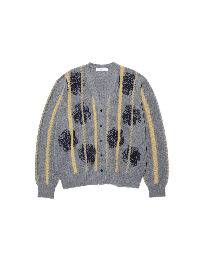 STRIPE JACQUARD KNIT CARDIGAN