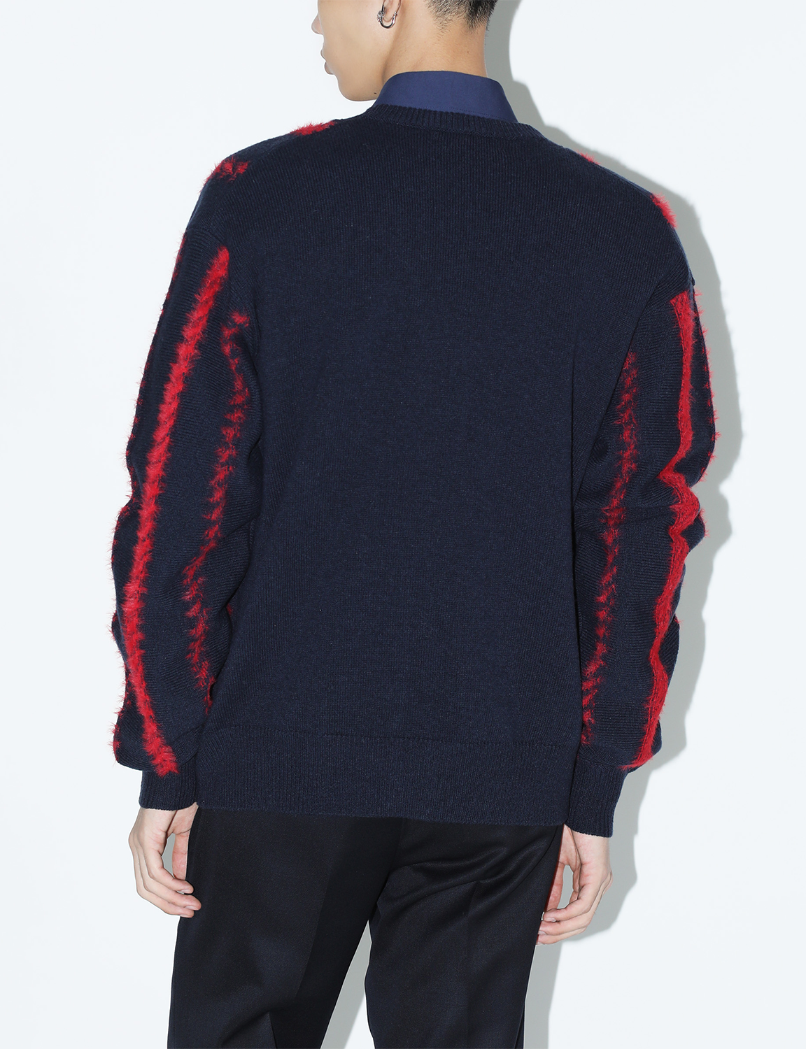 STRIPE JACQUARD KNIT CARDIGAN