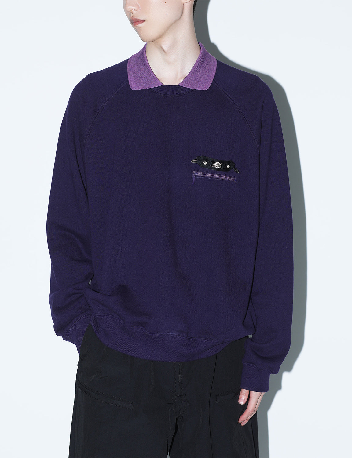 TOGA VIRILIS POLO COLLAR SWEATSHIRT