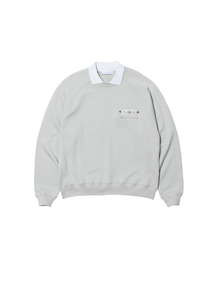 POLO COLLAR SWEATSHIRT