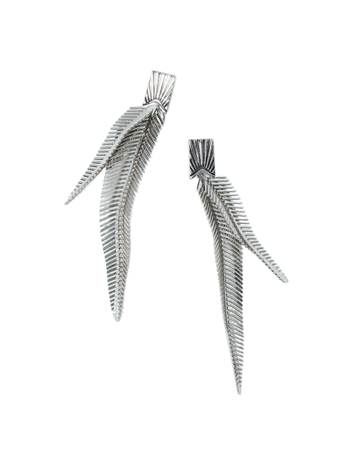 TOGA TOO METAL FEATHER PIERCED EARRINGS 