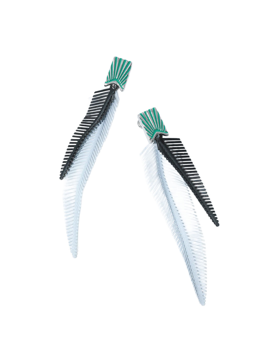 TOGA TOO METAL FEATHER PIERCED EARRINGS 