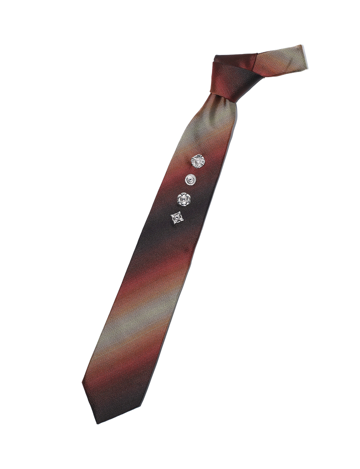 METAL CONCHO TIE ORANGE