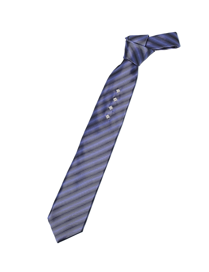 METAL CONCHO TIE PURPLE