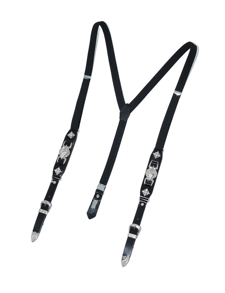 METAL LEATHER SUSPENDERS