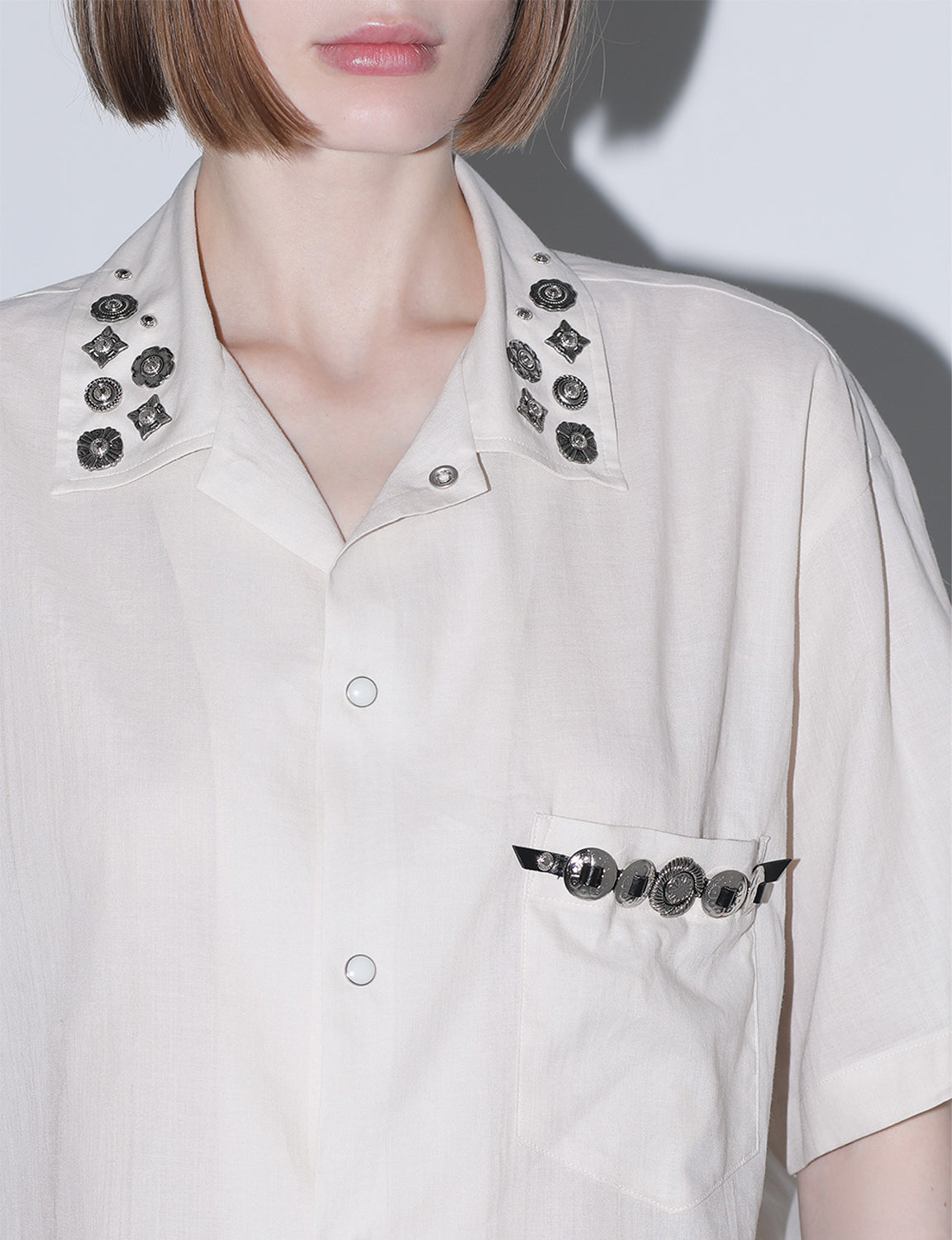 PLAIN WEAVE METAL S/S SHIRT