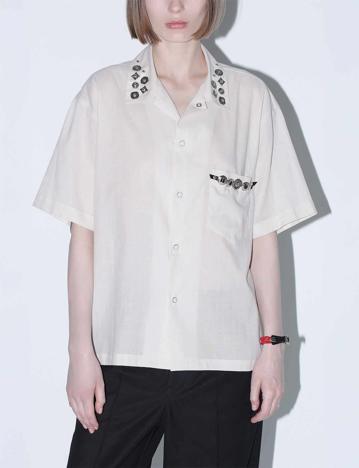 PLAIN WEAVE METAL S/S SHIRT