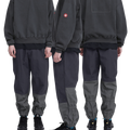 C.E CAV EMPT(シーイー) 2026FW OVERDYE HALF ZIP CASUAL SWEAT ハーフジップスウェット ブラック 着用イメージ