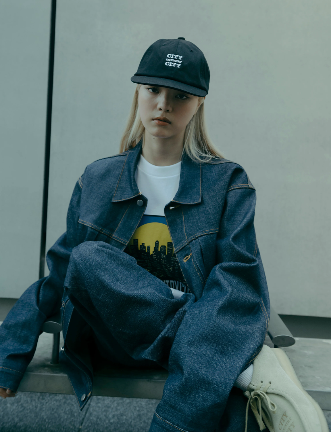 EMBROIDERD LOGO COTTON CAP_CITY COUNTRY CITY